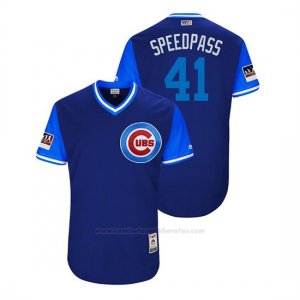 Camiseta Beisbol Hombre Chicago Cubs Steve Cishek 2018 Llws Players Weekend Speedpass Royal