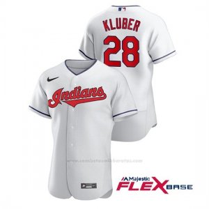 Camiseta Beisbol Hombre Cleveland Indians Corey Kluber Autentico Nike Blanco