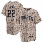 Camiseta Beisbol Hombre San Diego Padres Juan Soto USMC Alterno Replica Camuflaje