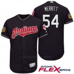 Camiseta Beisbol Hombre Cleveland Indians Ryan Merritt Azul 2017 Entrenamiento de Primavera Flex Base Jugador