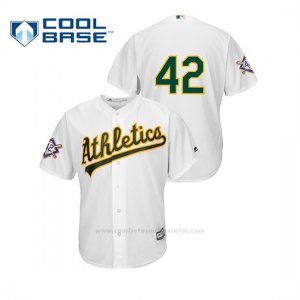 Camiseta Beisbol Hombre Oakland Athletics 2019 Jackie Robinson Day Cool Base Blanco