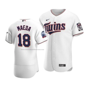 Camiseta Beisbol Hombre Minnesota Twins Kenta Maeda Autentico Primera Blanco