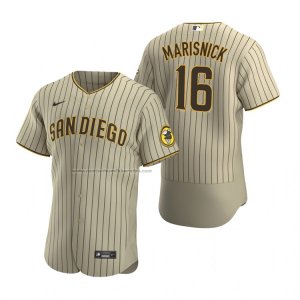 Camiseta Beisbol Hombre San Diego Padres Jake Marisnick Autentico Alterno Marron