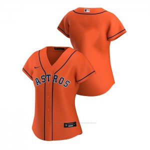 Camiseta Beisbol Mujer Houston Astros Replica 2020 Alterno Naranja
