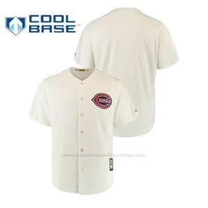 Camiseta Beisbol Hombre Cincinnati Reds Cool Base Cooperstown Collection 1939 Crema