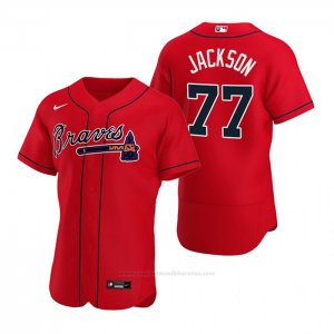 Camiseta Beisbol Hombre Atlanta Braves Luke Jackson Autentico Alterno 2020 Rojo