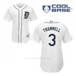Camiseta Beisbol Hombre Detroit Tigers Alan Trammell 3 Blanco 1ª Cool Base