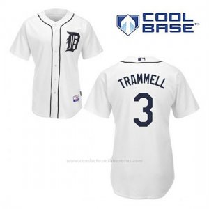 Camiseta Beisbol Hombre Detroit Tigers Alan Trammell 3 Blanco 1ª Cool Base