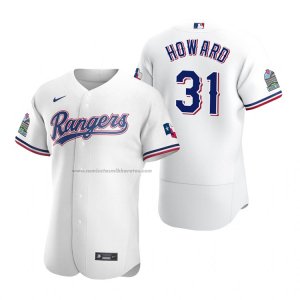 Camiseta Beisbol Hombre Texas Rangers Spencer Howard Autentico Primera Blanco