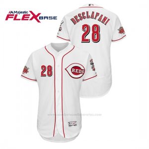 Camiseta Beisbol Hombre Cincinnati Reds Anthony Desclafani 150th Aniversario Patch Flex Base Blanco