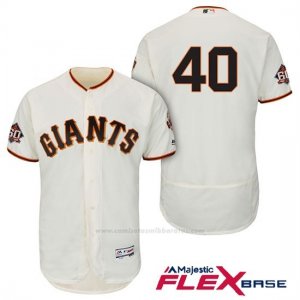 Camiseta Beisbol Hombre San Francisco Giants Madison Bumgarner Ivory 1ª 60th Season Flex Base