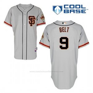 Camiseta Beisbol Hombre San Francisco Giants Brandon Belt 9 Gris Alterno Cool Base