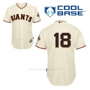 Camiseta Beisbol Hombre San Francisco Giants Matt Cain 18 Crema 1ª Cool Base