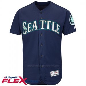 Camiseta Beisbol Hombre Seattle Mariners Blank Azul Flex Base Autentico Coleccion