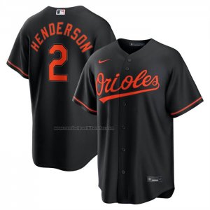 Camiseta Beisbol Hombre Baltimore Orioles Gunnar Henderson Alterno Replica Negro