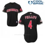 Camiseta Beisbol Hombre Cincinnati Reds Brandon Phillips 4 Negro Cool Base
