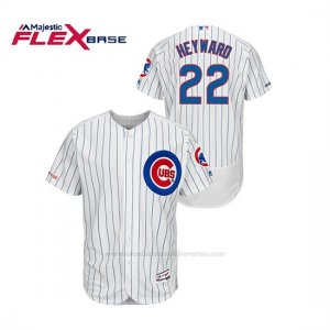 Camiseta Beisbol Hombre Chicago Cubs Jason Heyward 150th Aniversario Patch Autentico Flex Base Blanco Azul