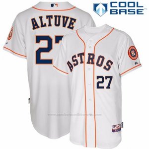 Camiseta Beisbol Hombre Houston Astros Jose Altuve Autentico Coleccion Blanco Cool Base