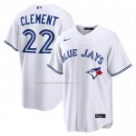 Camiseta Beisbol Hombre Toronto Blue Jays Ernie Clement Primera Replica Blanco1