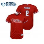 Camiseta Beisbol Nino Philadelphia Phillies Jean Segura Cool Base Replica Alternato Rojo