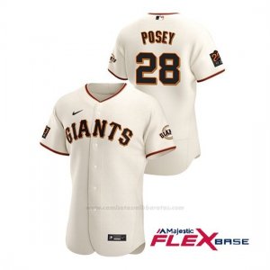 Camiseta Beisbol Hombre San Francisco Giants Buster Posey Autentico Nike Blanco