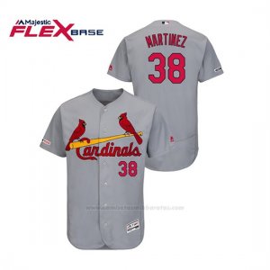 Camiseta Beisbol Hombre St. Louis Cardinals Jose Martinez 150th Aniversario Patch Autentico Flex Base Gris