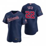 Camiseta Beisbol Hombre Washington Nationals Juan Soto Autentico Replica Azul