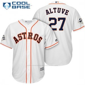 Camiseta Beisbol Hombre Houston Astros 2017 World Series Jose Altuve Blanco Cool Base