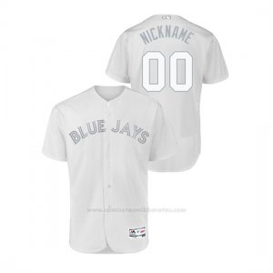 Camiseta Beisbol Hombre Toronto Blue Jays Personalizada 2019 Players Weekend Autentico Blanco