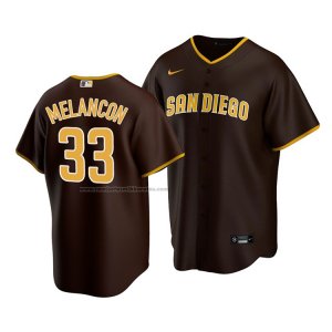 Camiseta Beisbol Hombre San Diego Padres Mark Melancon Replica Road Marron