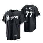Camiseta Beisbol Hombre Texas Rangers Andy Ibanez Replica 2021 Negro
