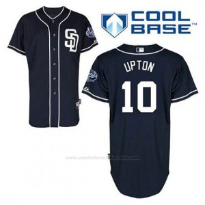Camiseta Beisbol Hombre San Diego Padres Justin Upton 10 Azul Azul Alterno Cool Base