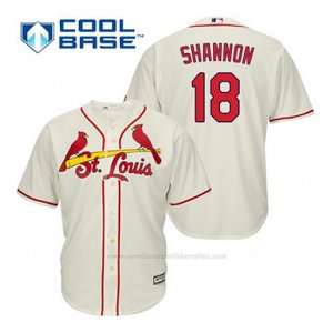 Camiseta Beisbol Hombre St. Louis Cardinals Mike Shannon 18 Crema Alterno Cool Base