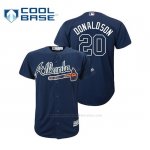 Camiseta Beisbol Nino Atlanta Braves Josh Donaldson Cool Base Official Alternato Azul