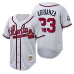 Camiseta Beisbol Hombre Atlanta Braves Ehire Adrianza Cooperstown Collection Autentico Blanco