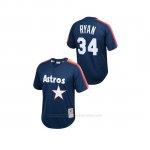 Camiseta Beisbol Nino Houston Astros Nolan Ryan Cooperstown Collection Mesh Batting Practice Azul