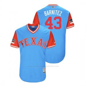 Camiseta Beisbol Hombre Texas Rangers Tony Barnette 2018 Llws Players Weekend Barnitez Light Toronto Blue Jays