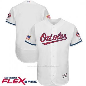 Camiseta Beisbol Hombre Baltimore Orioles 2017 Estrellas Y Rayas Blanco Flex Base