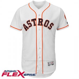 Camiseta Beisbol Hombre Houston Astros Blank Blanco Flex Base Autentico Coleccion