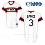 Camiseta Beisbol Hombre Chicago White Sox Harold Baines 3 Blanco Alterno Cool Base