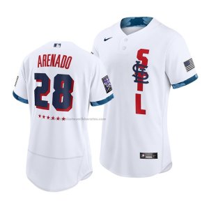 Camiseta Beisbol Hombre St. Louis Cardinals Nolan Arenado 2021 All Star Autentico Blanco