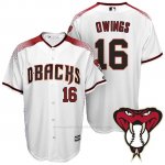 Camiseta Beisbol Hombre Arizona Diamondbacks 16 Chris Owings 1ª Blanco