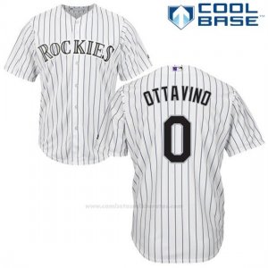 Camiseta Beisbol Hombre Colorado Adam Ottavino 0 Blanco Cool Base