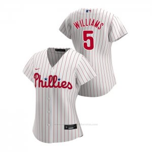 Camiseta Beisbol Mujer Philadelphia Phillies Nick Williams 2020 Replica Primera Blanco