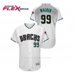Camiseta Beisbol Hombre Arizona Diamondbacks Taijuan Walker 150th Aniversario Patch Autentico Flex Base Blanco