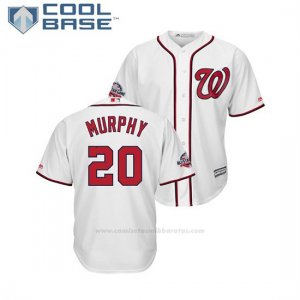 Camiseta Beisbol Hombre Washington Nationals Daniel Murphy 2018 All Star Game Cool Base Blanco