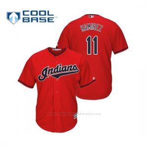 Camiseta Beisbol Hombre Cleveland Indians Jose Ramirez Cool Base Majestic Alternato 2019 Rojo