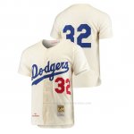 Camiseta Beisbol Hombre Los Angeles Dodgers Sandy Koufax Cooperstown Collection Autentico Crema