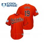 Camiseta Beisbol Hombre Baltimore Orioles Chris Davis Cool Base Entrenamiento de Primavera 2019 Naranja