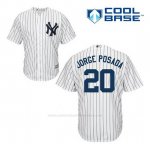Camiseta Beisbol Hombre New York Yankees Jorge Posada 20 Blanco 1ª Cool Base